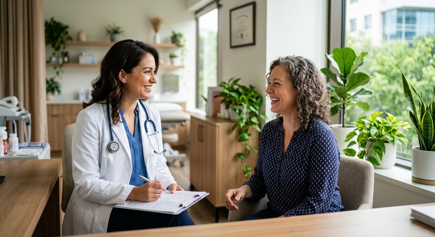 Doctor consulting with a patient at Nutrition Health Vibe